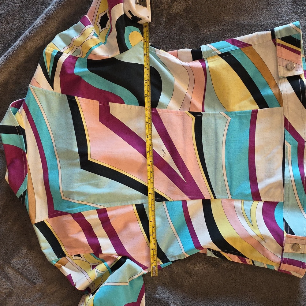 Vintage Emilio Pucci Printed Cotton Jacket Women's 6 - Picture 10 of 10